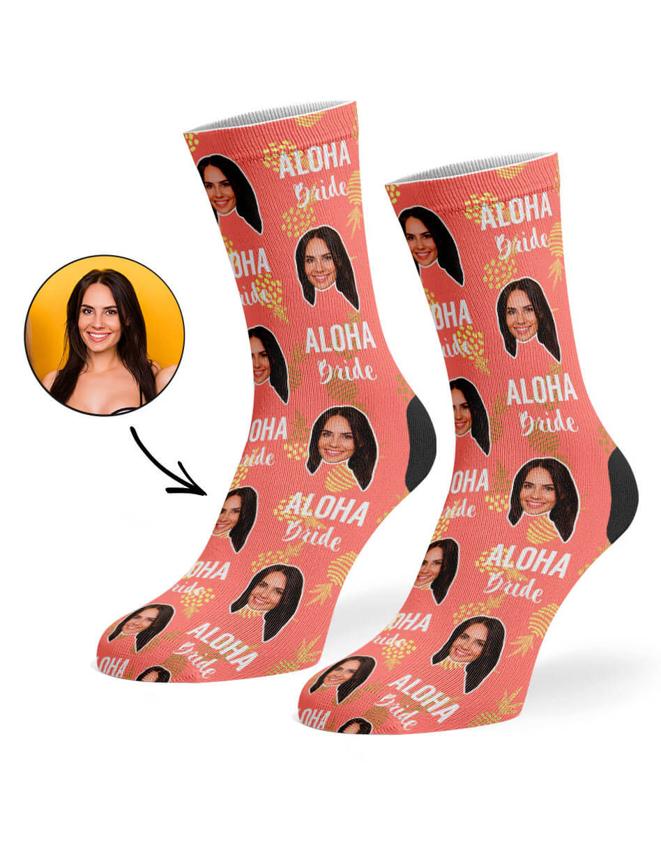 Aloha Bride Photo Socks