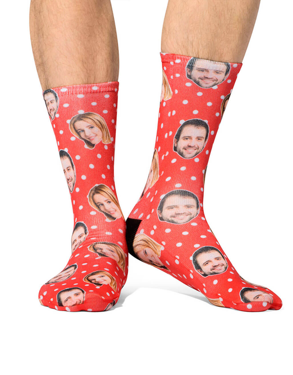 Couples Spotty Face Socks