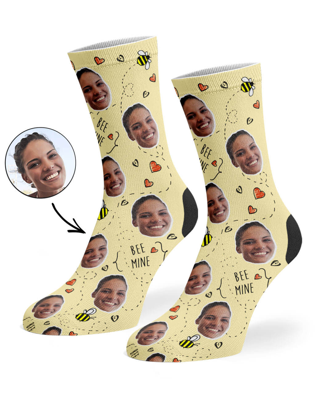 Personalised Bee Mine Socks