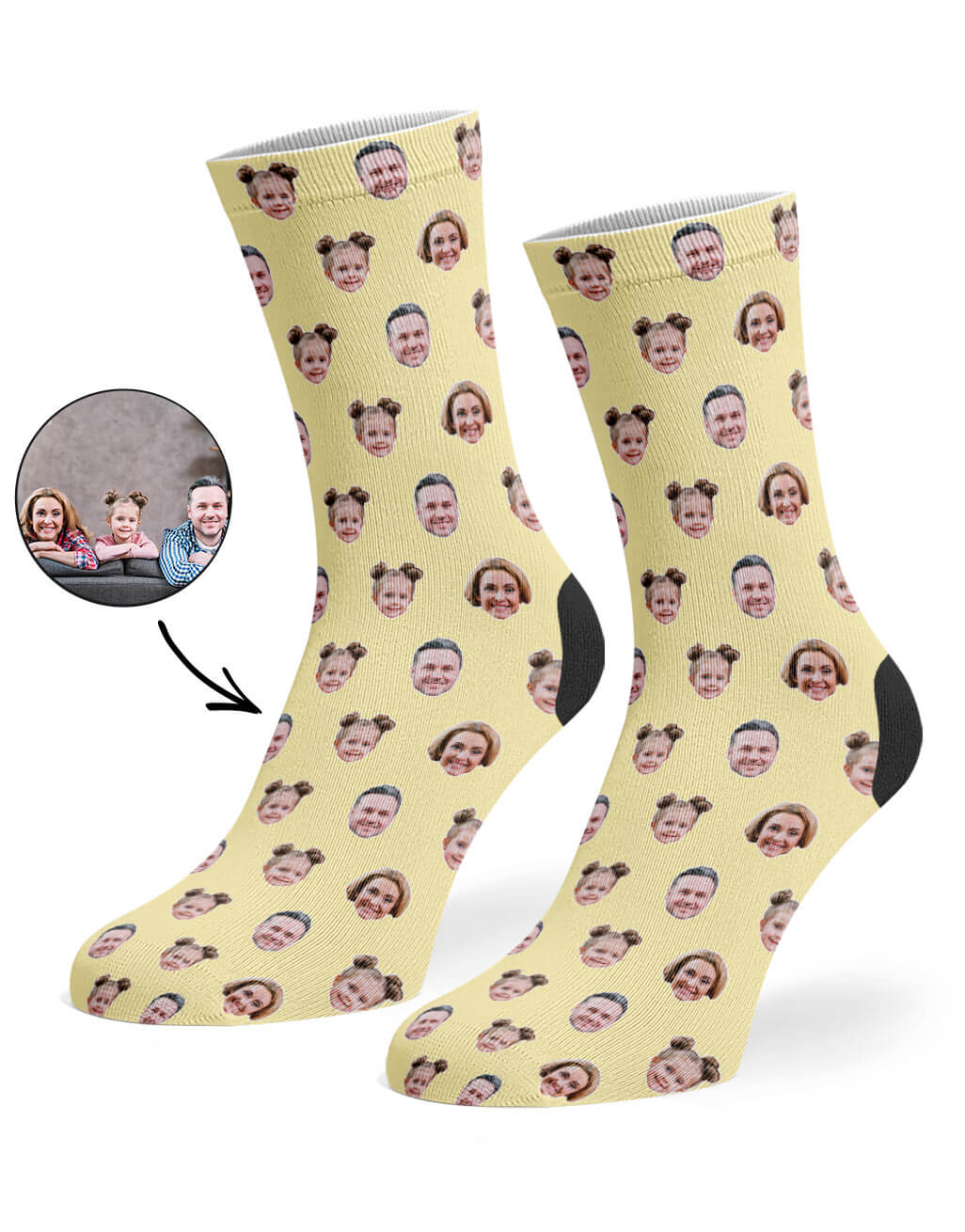 Your Family Photos On Socks