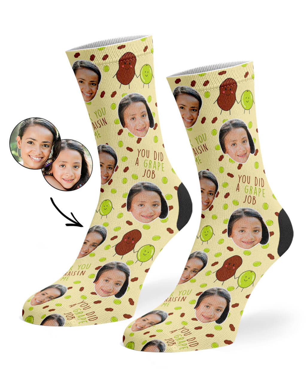 Raisin Me Face Socks