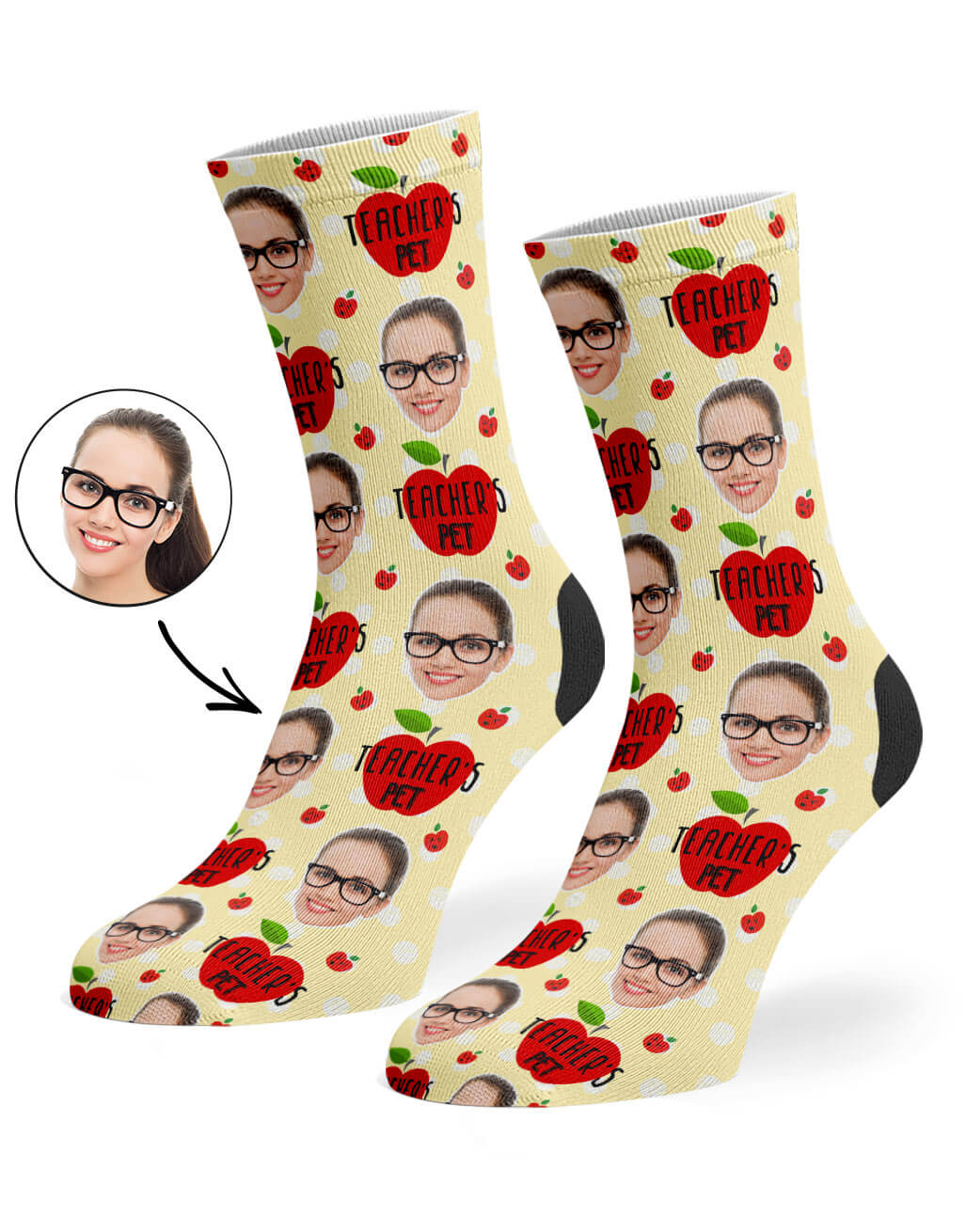 Teacher's Pet Face Socks