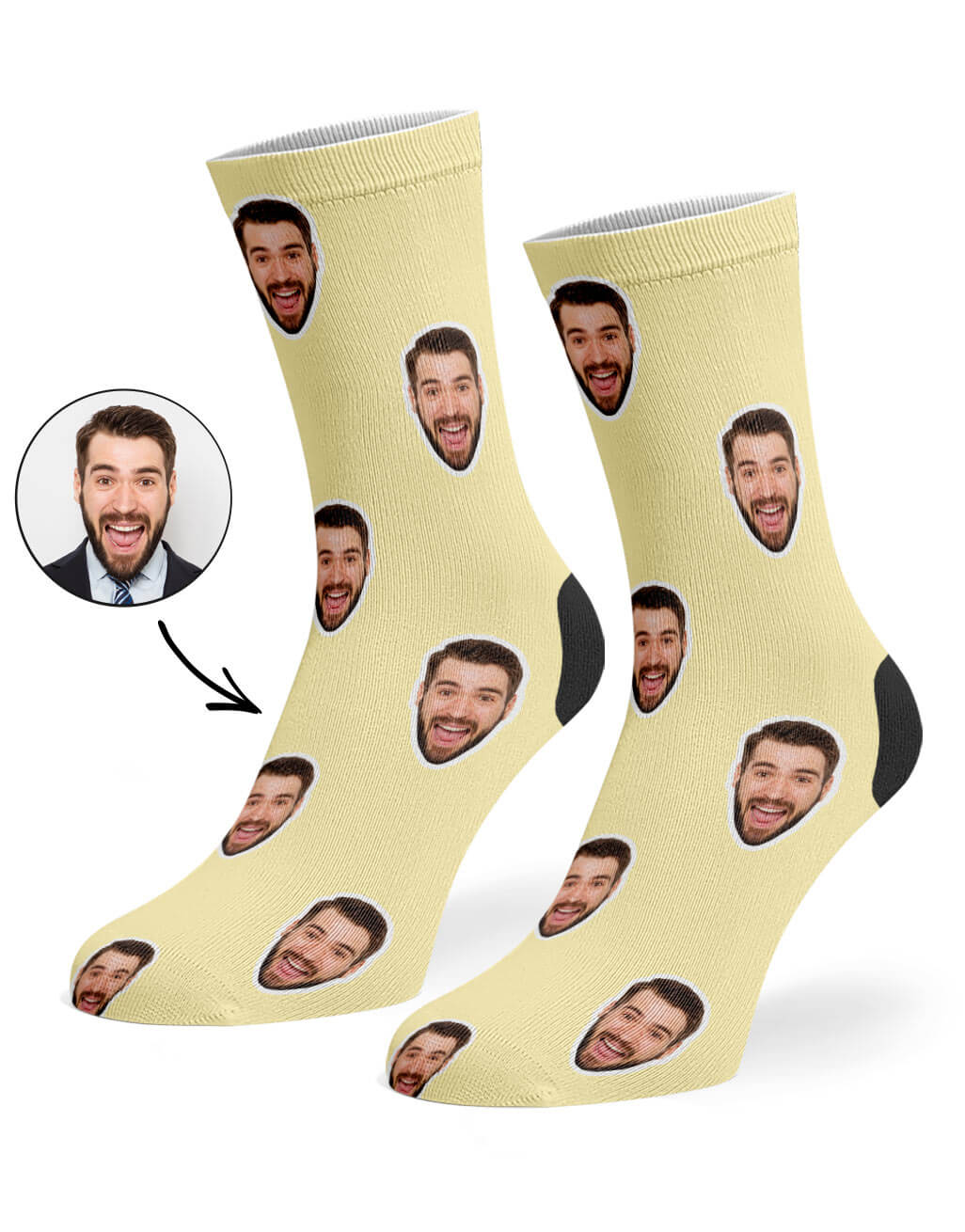 Cream Face Socks