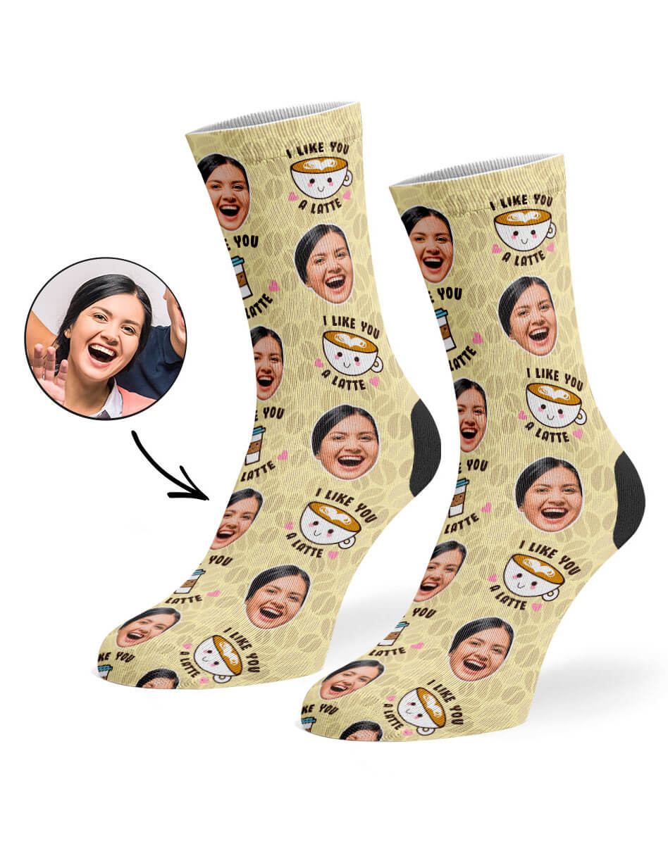 Personalised I Like You A Latte Socks