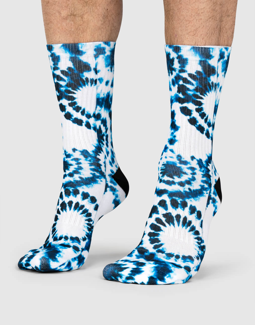 Blue Circle Tie Dye Socks