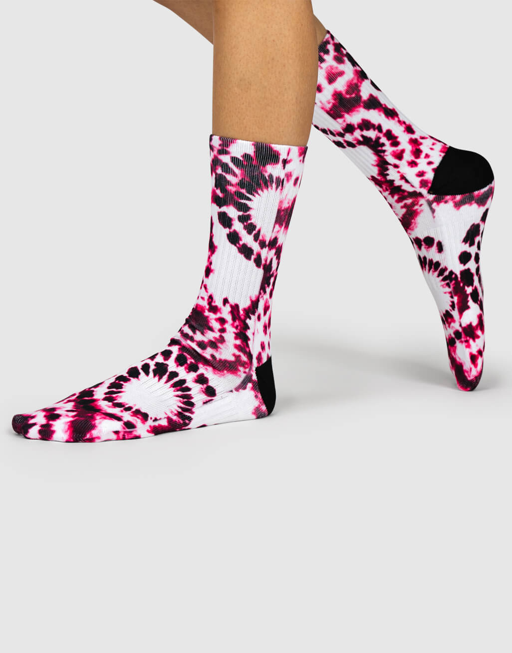 Pink Circle Tie Dye Socks