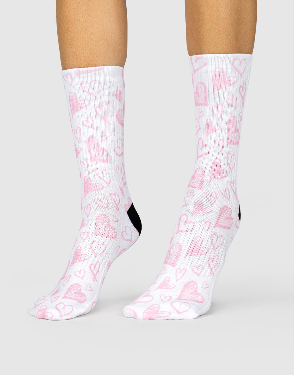 Scribble Heart Socks