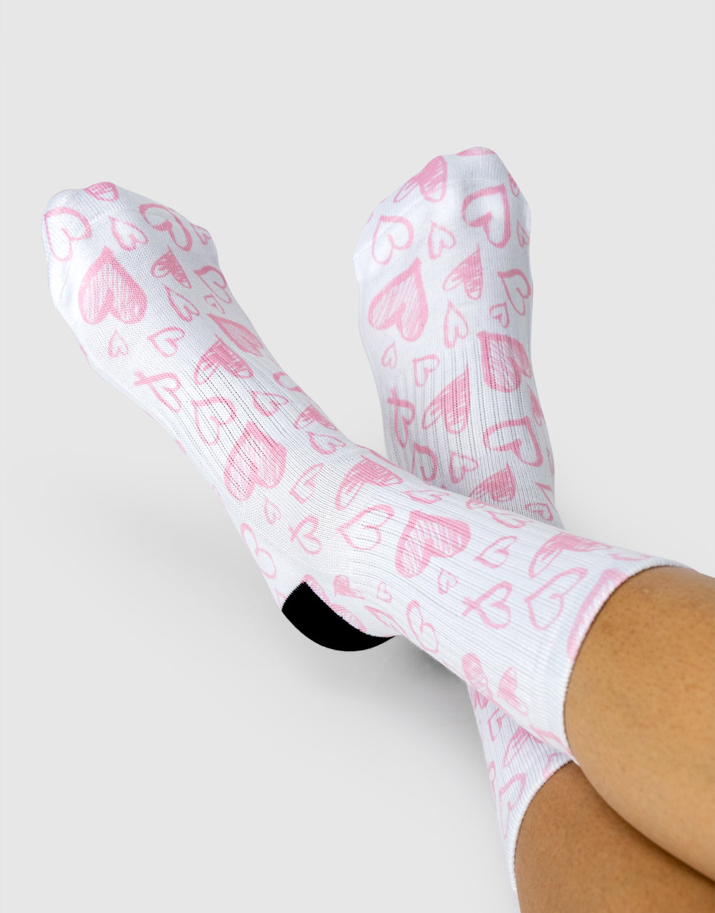 Scribble Heart Socks