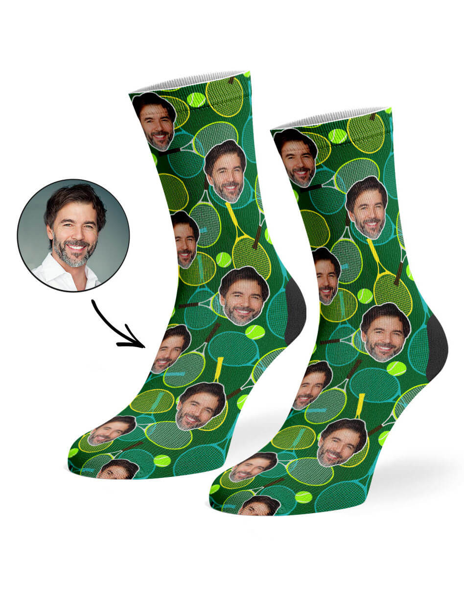 Your Photo On Tennis Racket Socks