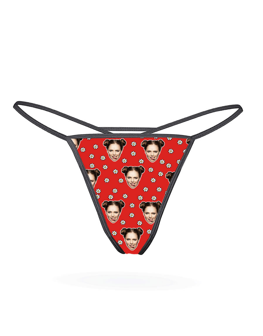 Face Daisies Thong Funny Gift