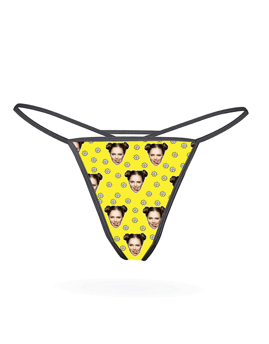 Yellow Face Daisies Thong