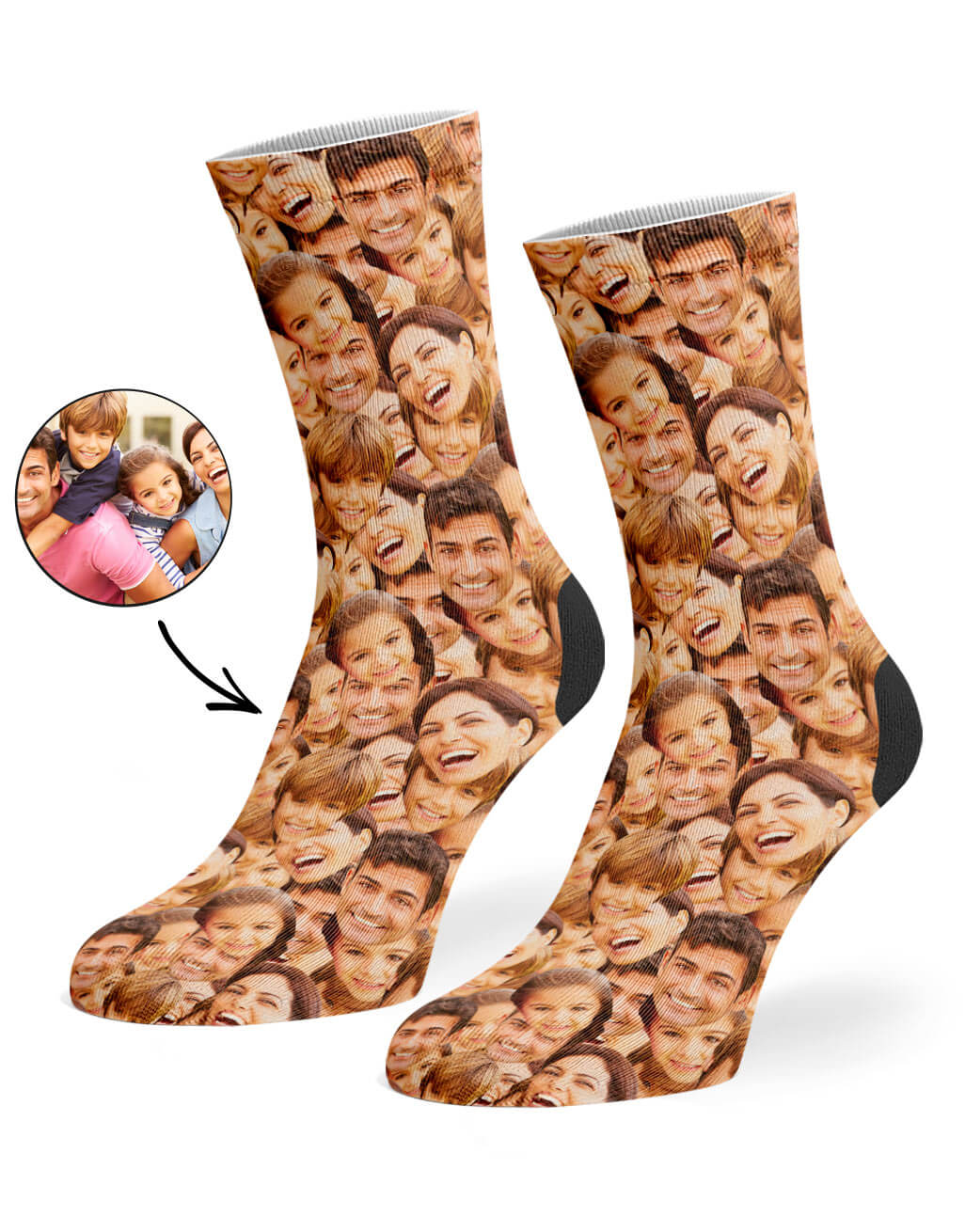 Custom Family Face Mash Up Socks