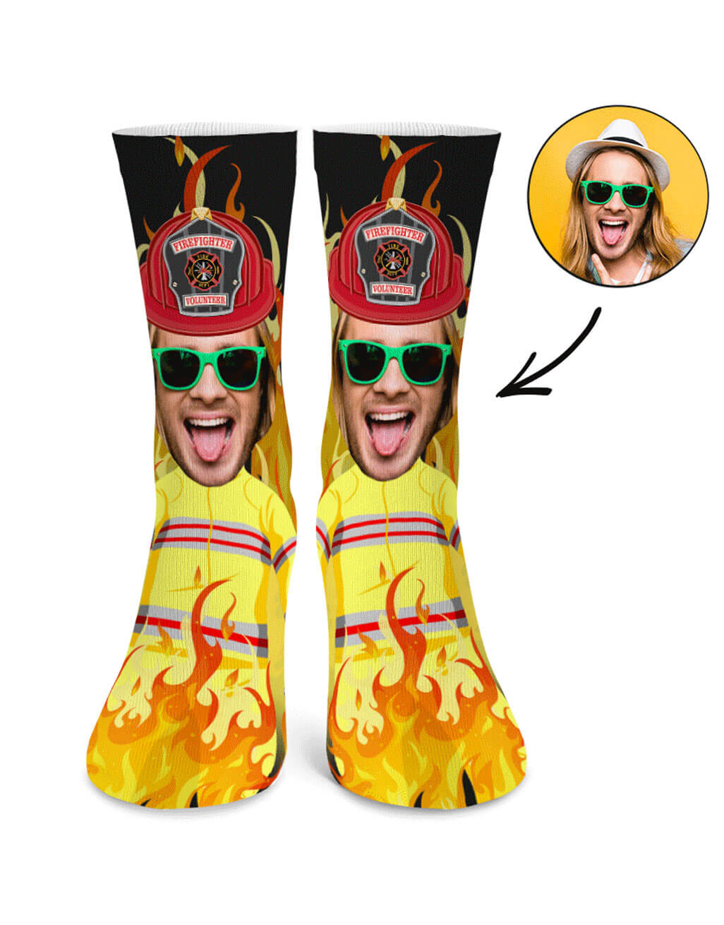 Personalised Fireman Me Socks