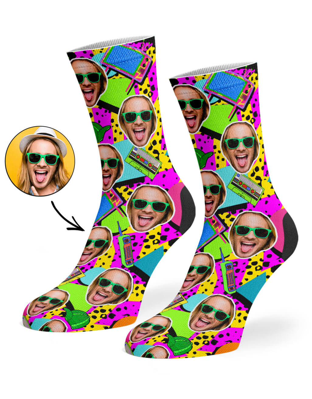 Personalised Fresh Prince Face Socks