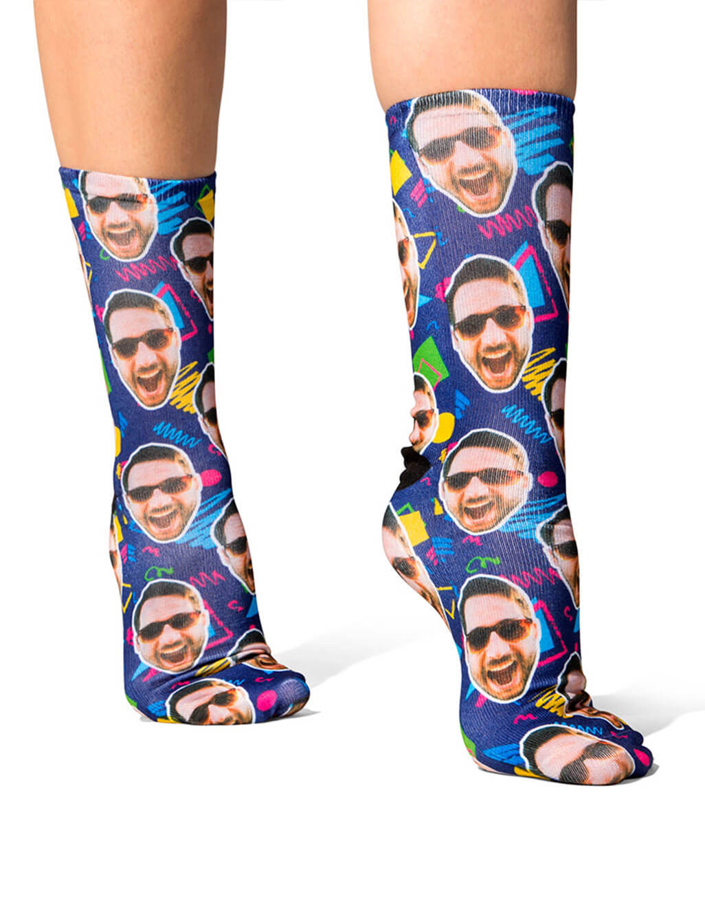 Retro Doodle Face Socks