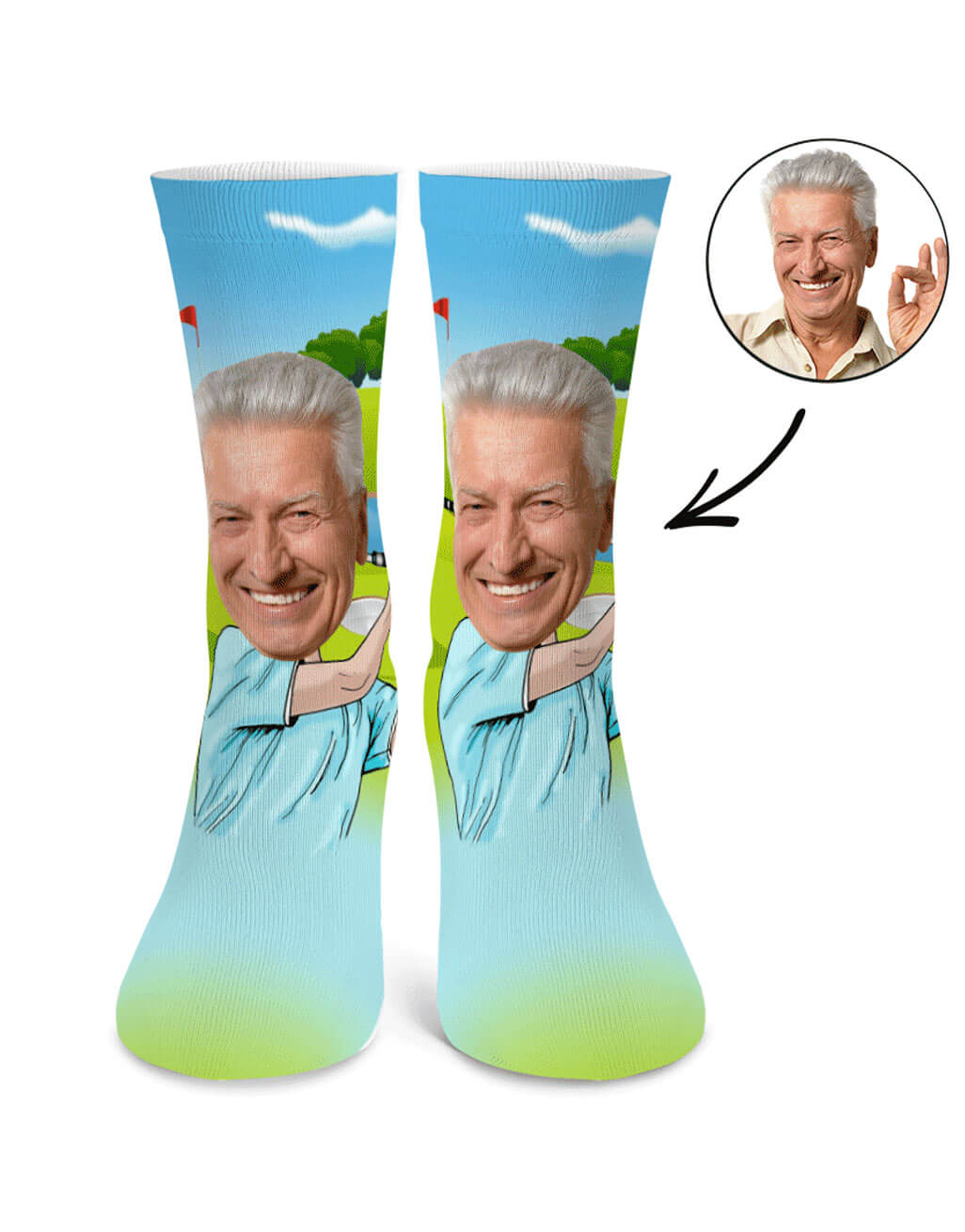 Golfer Personalised Socks