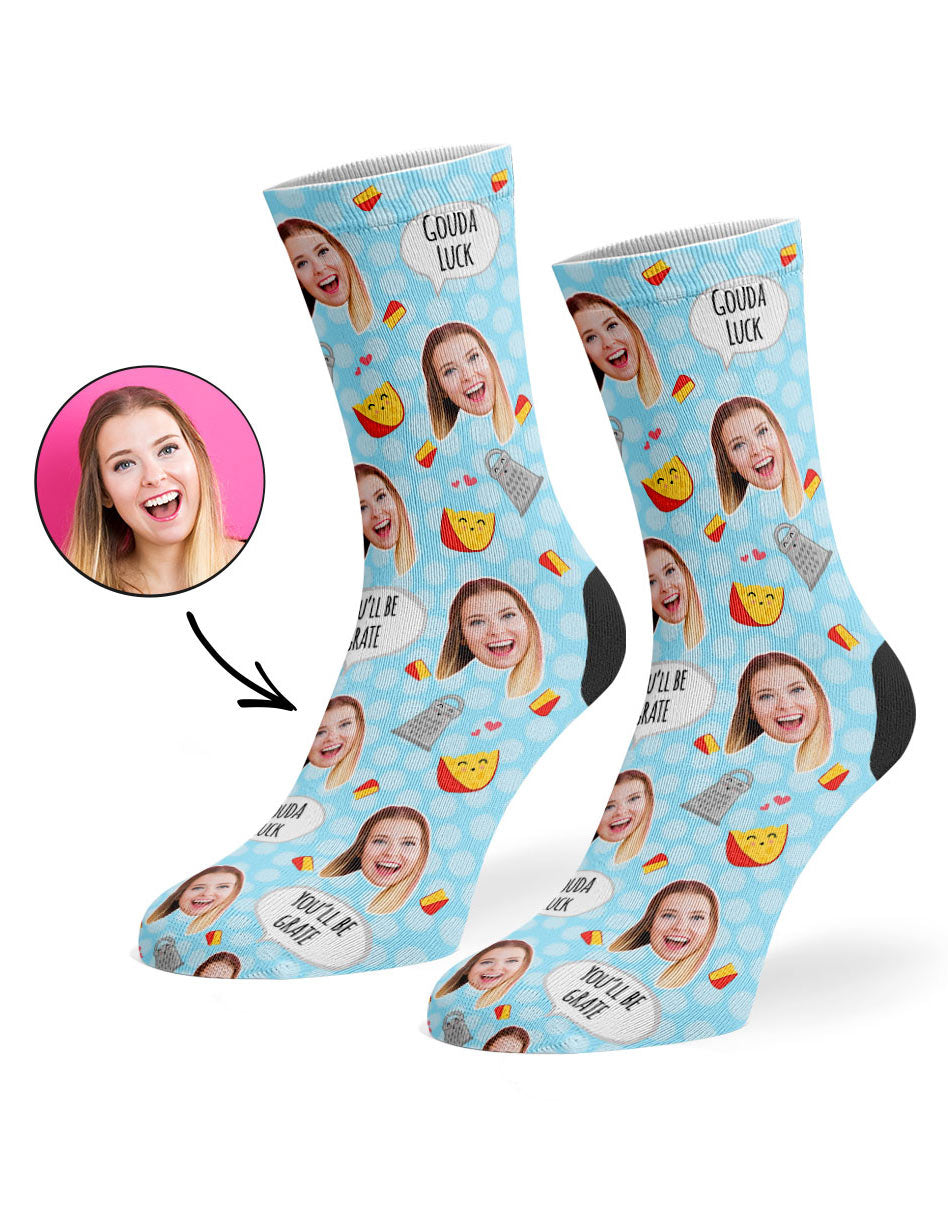 Gouda Luck Face Socks