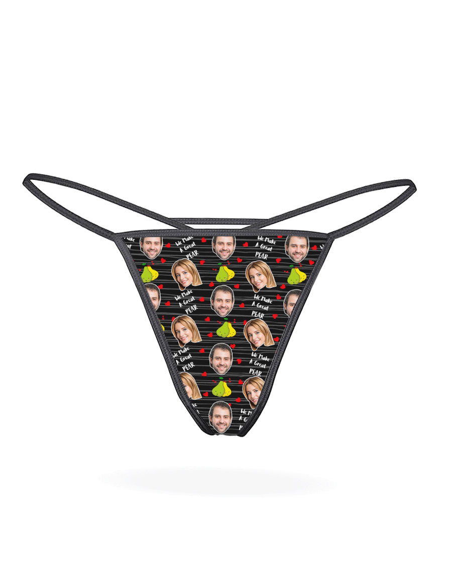 Black Great Pear Thong