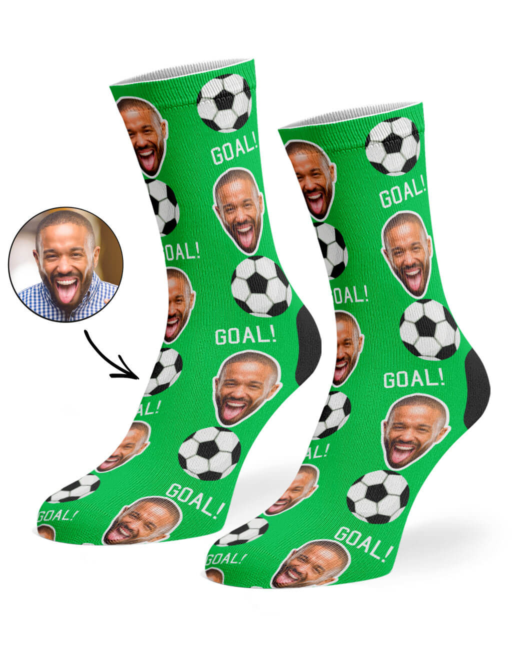 Create Your Own Footy Face Socks