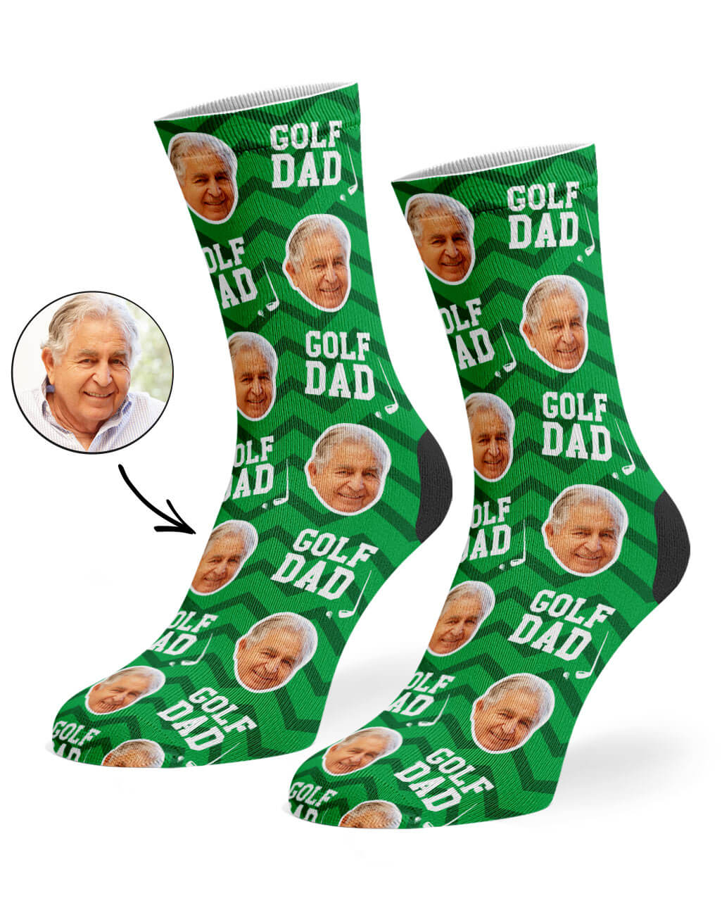 Personalised Golf Dad Socks 