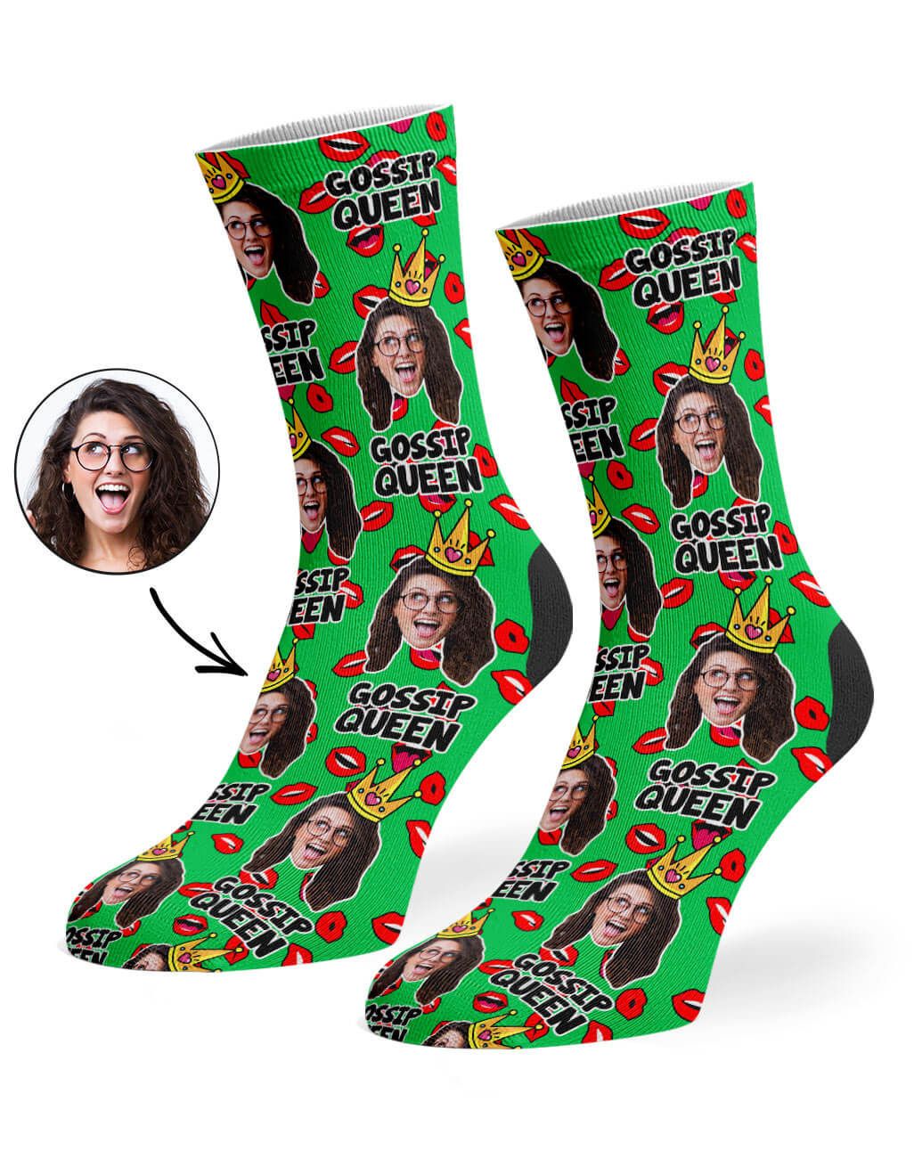 Gossip Queen Socks With Photo