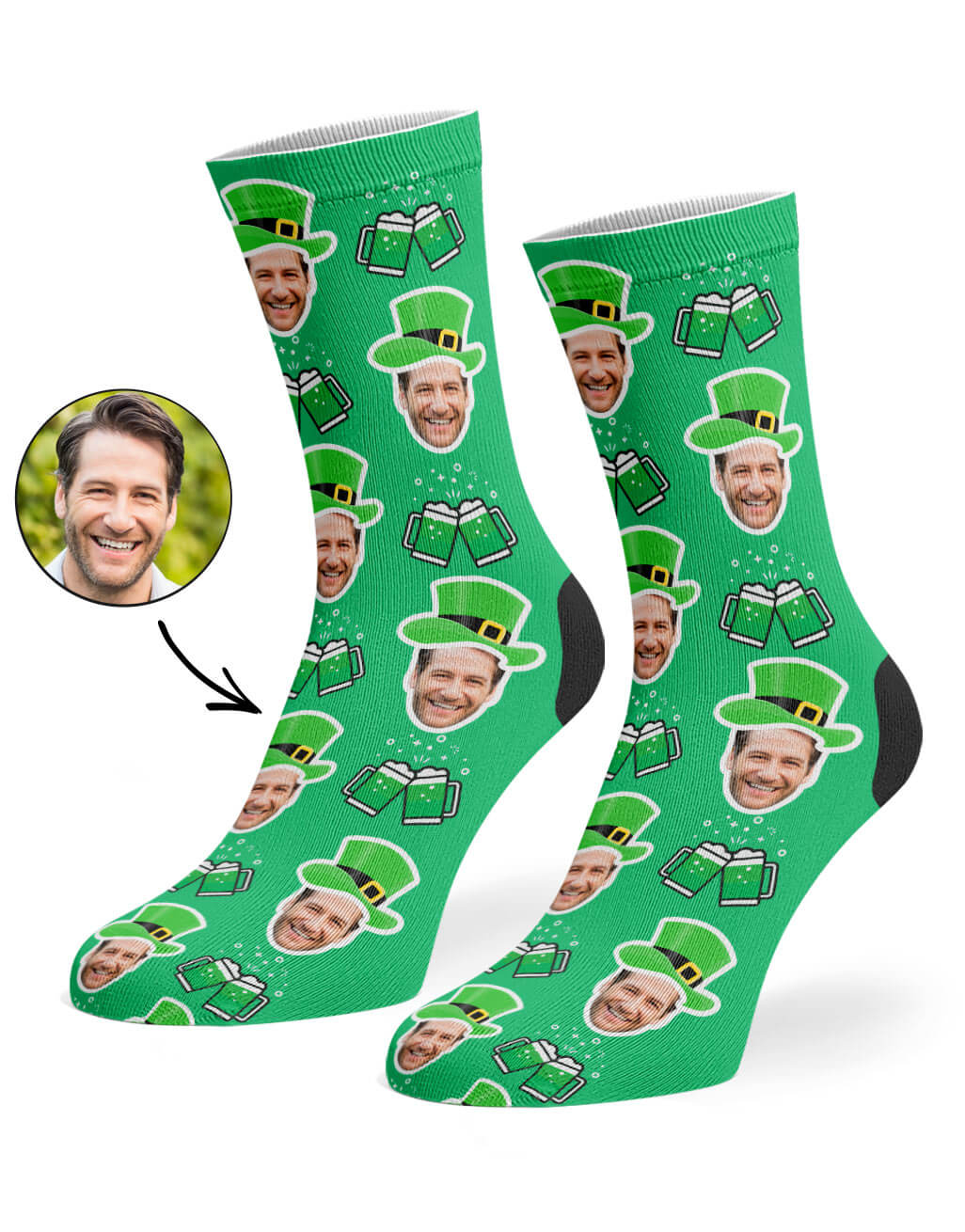 Leprechaun Socks With Your Photo On