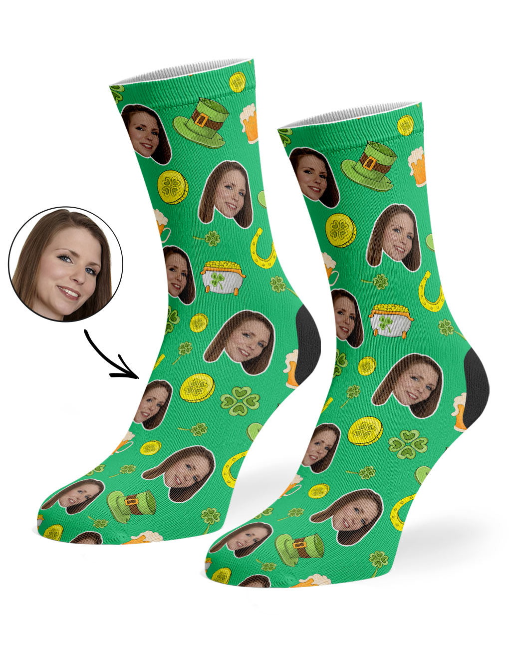 Lucky Irish Photo Socks