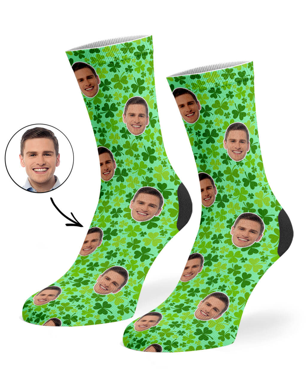 Personalised Shamrock Socks