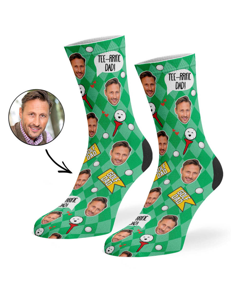 Tee-riffic Dad Golf Personalised Socks