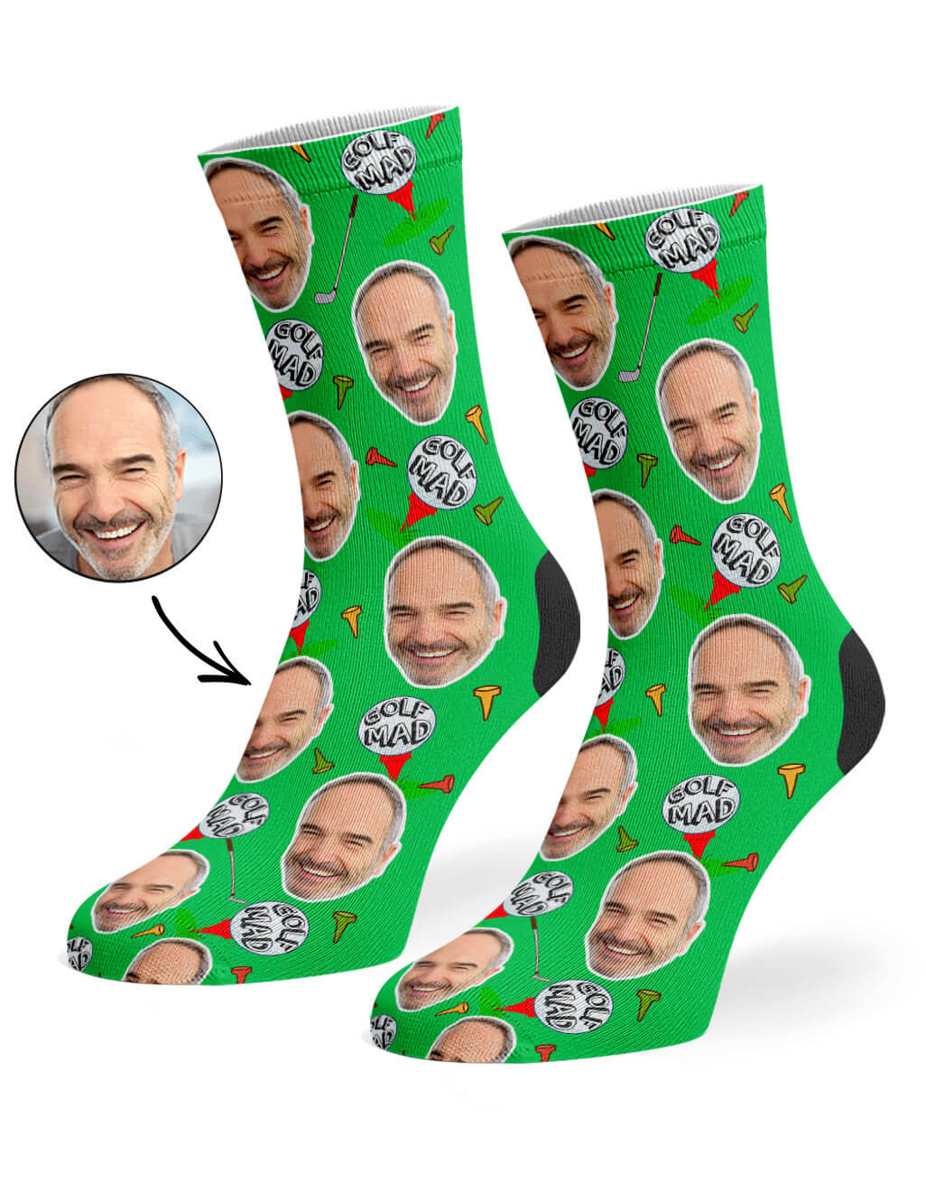 Golf Mad Photo Socks