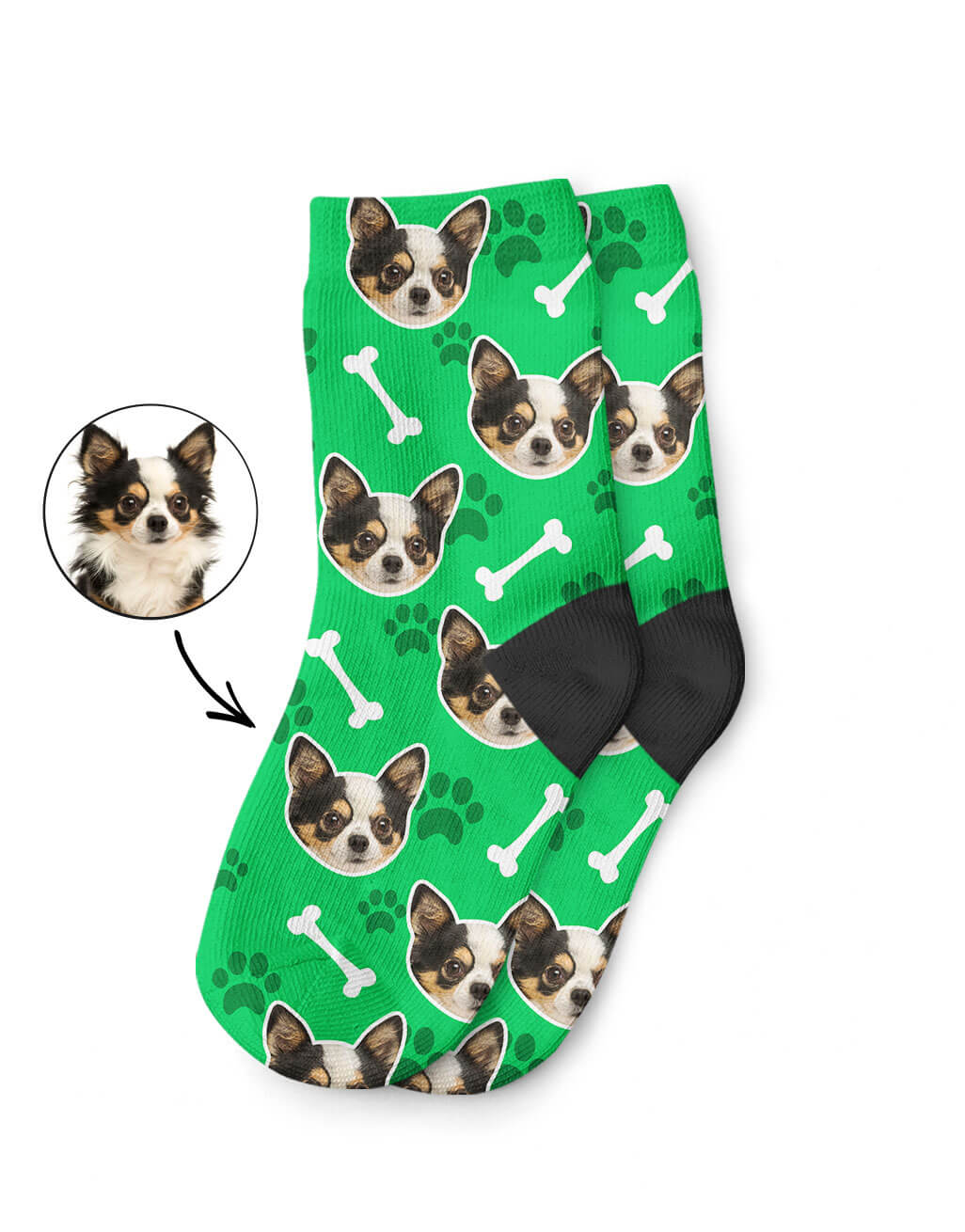 Get your dog printed on clearance socks