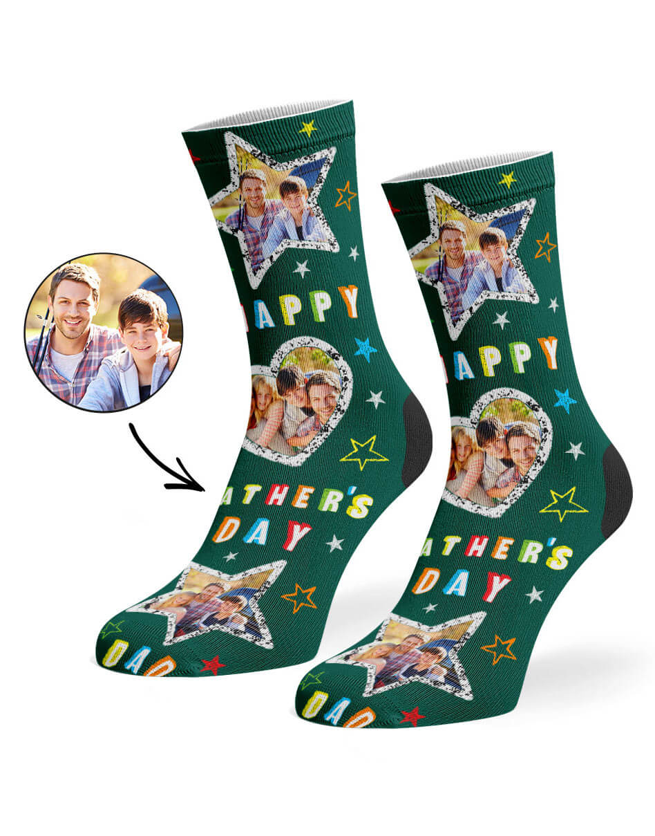 Father's Day Photo Collage Socks