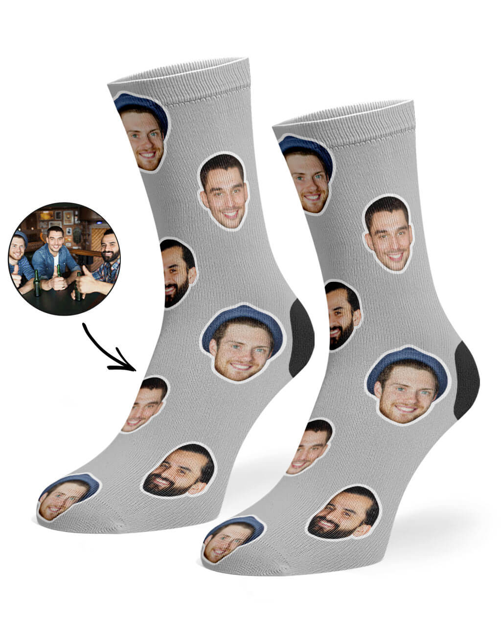 Best Friend Custom Face Socks 