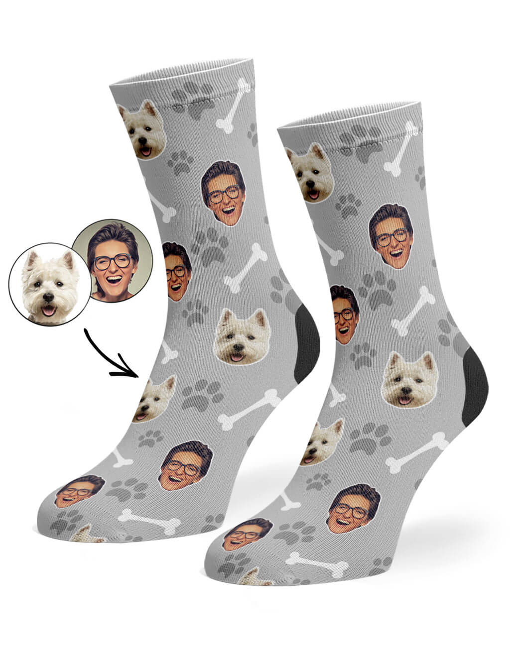 Dog & Owner Photo Socks