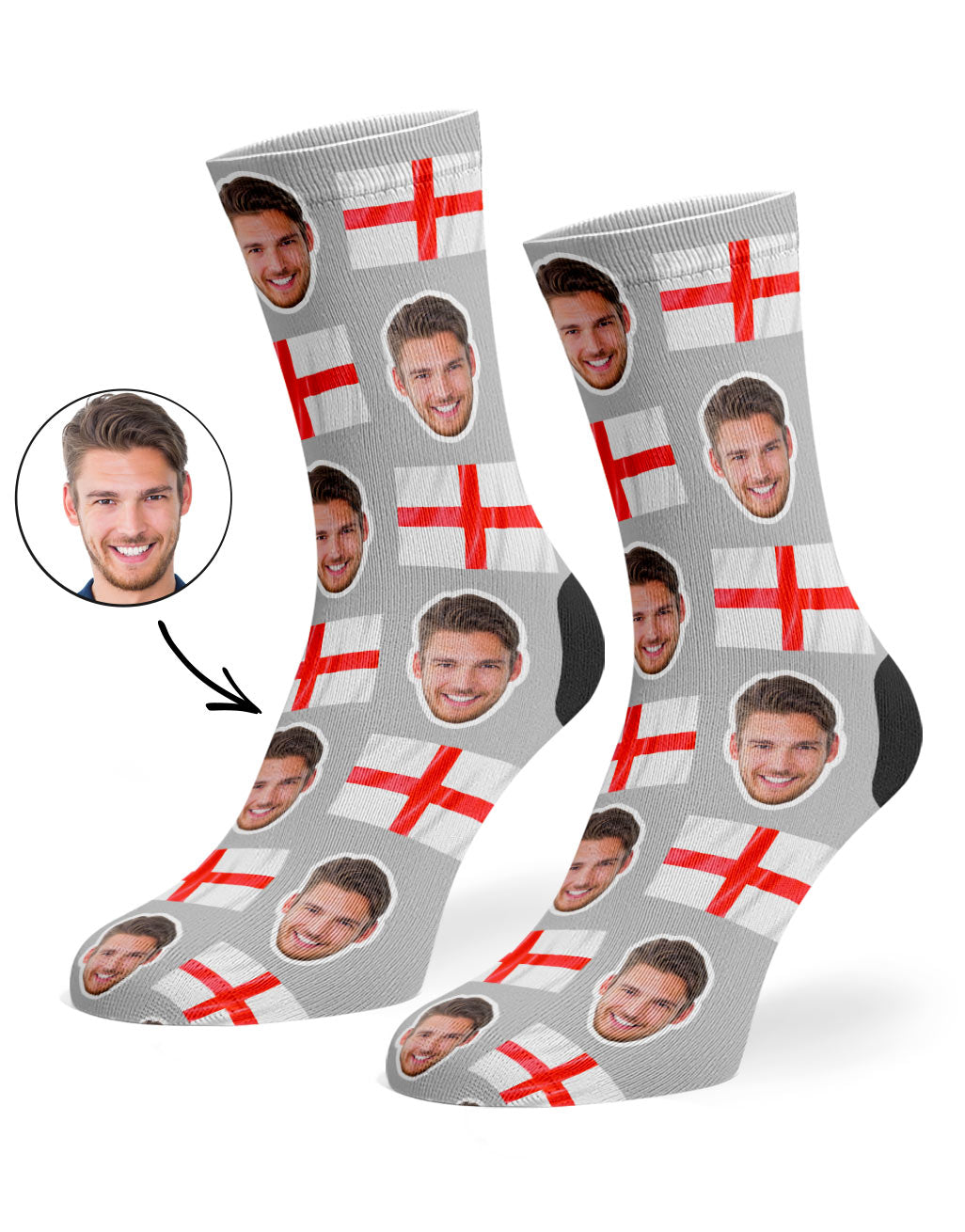 Customised England Football Socks