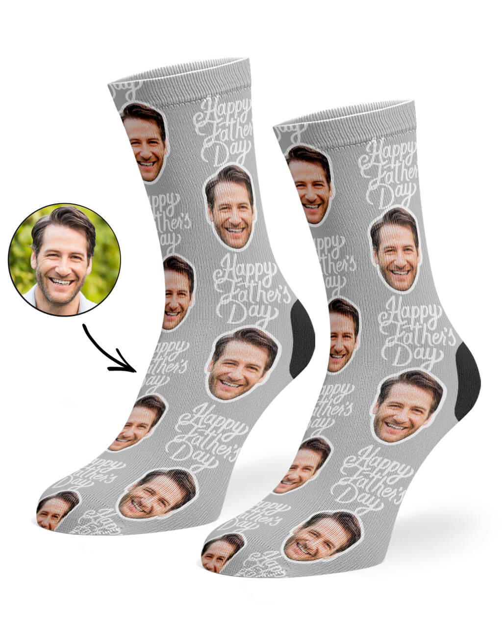 Grey Father's Day Socks