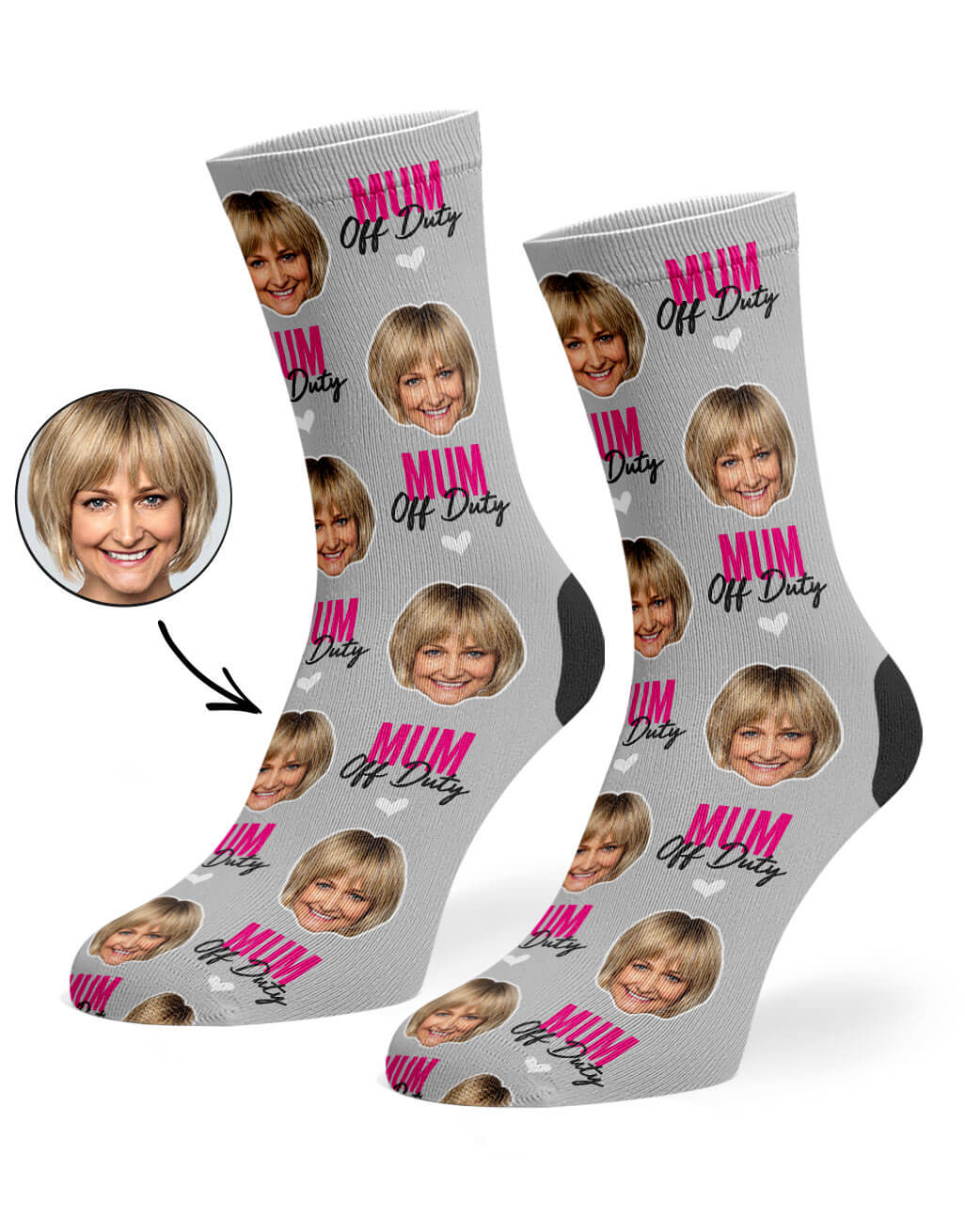 Mum Off Duty Socks With Her Photo