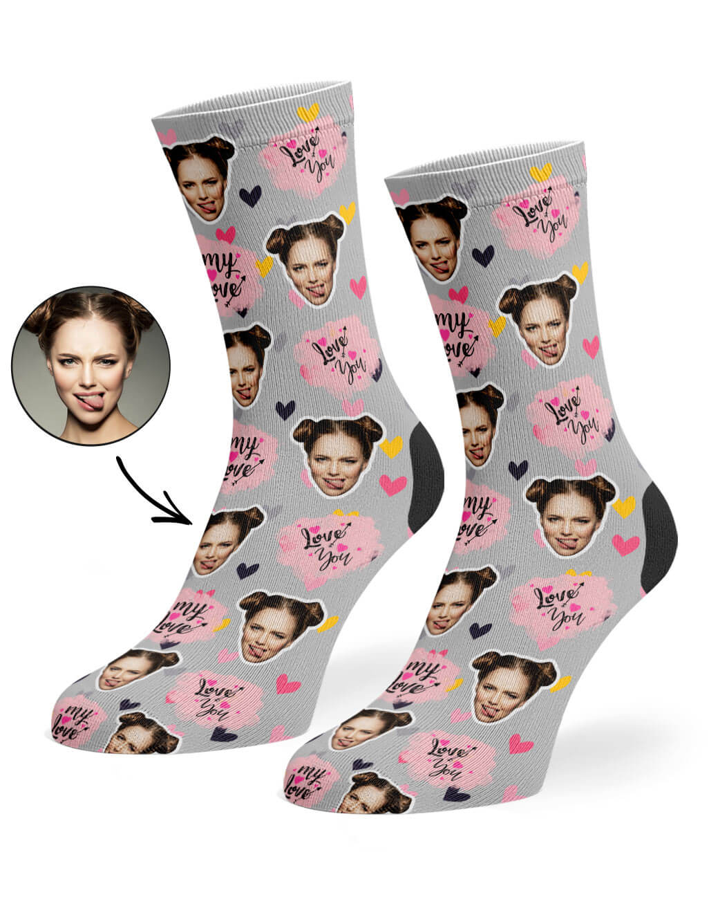 Custom Photo My Love Socks