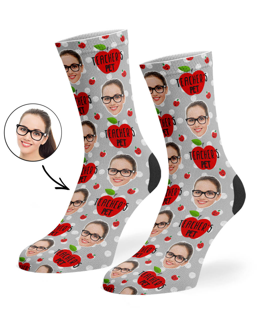 Teacher's Pet Photo Socks