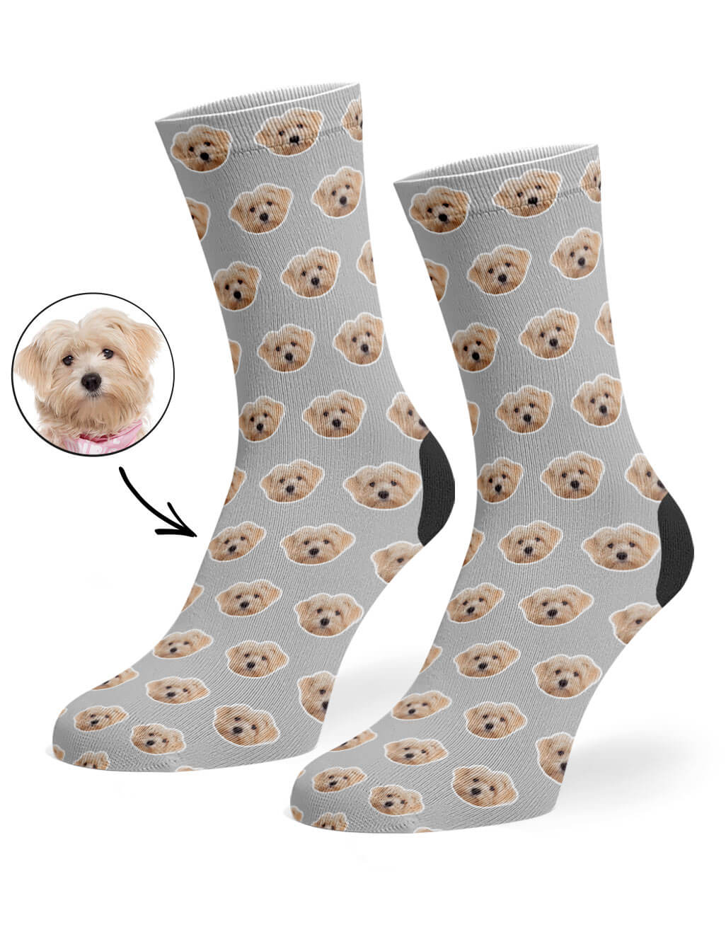 Your Dog's Face Pattern Socks