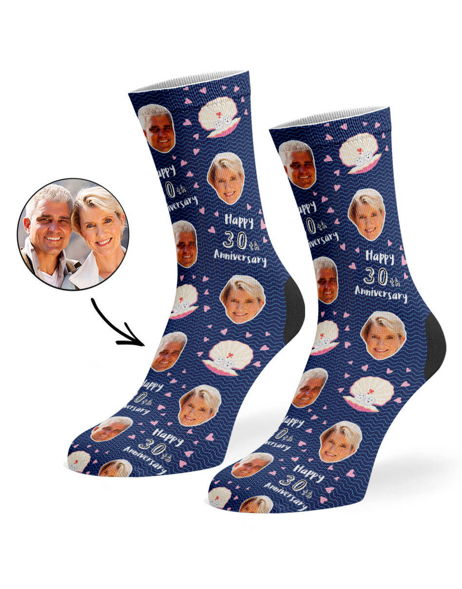 Navy 30th Anniversary Socks