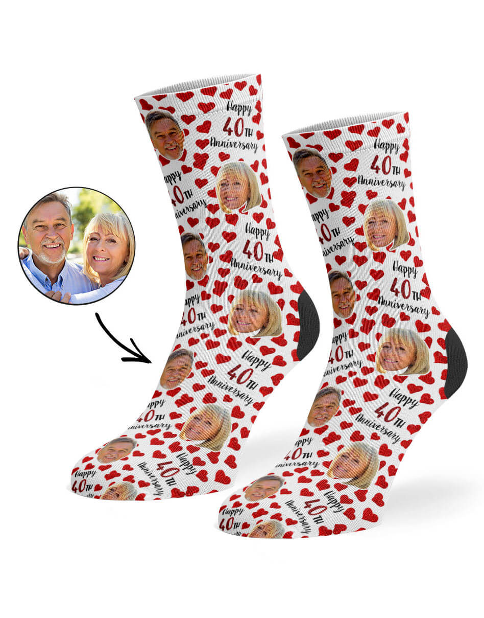 40th Anniversary Personalised Socks