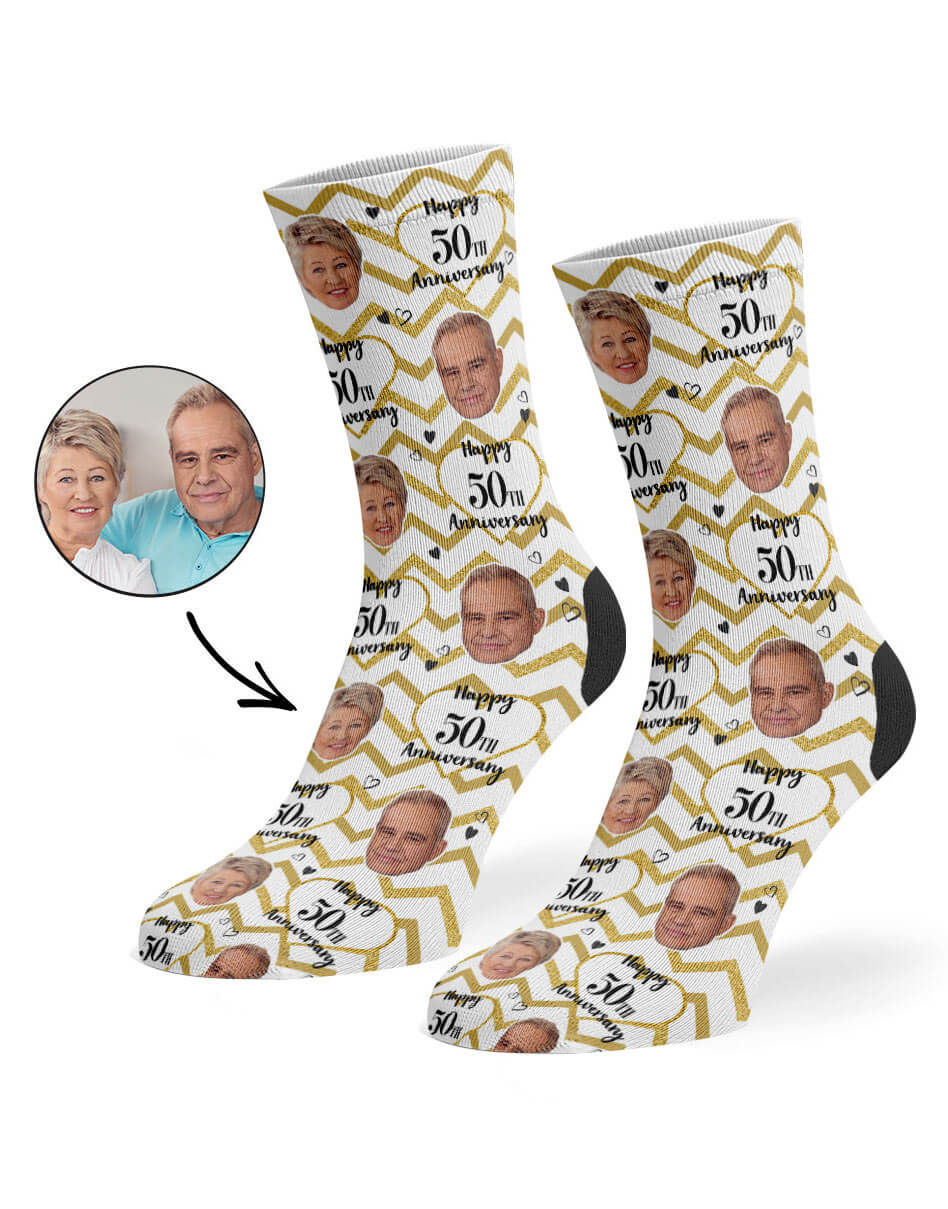 50th Anniversary Photo Socks