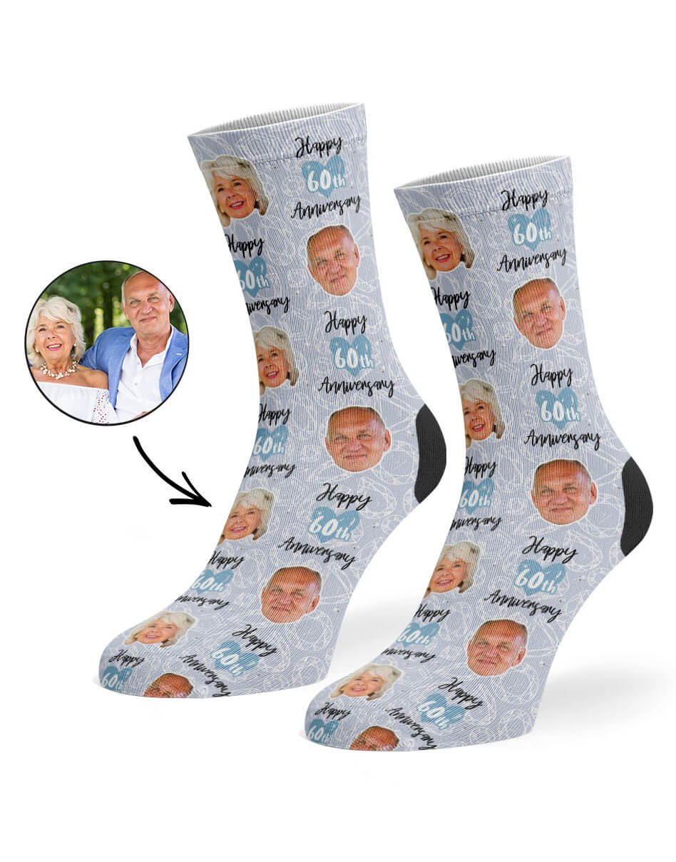 60th Anniversary Personalised Socks