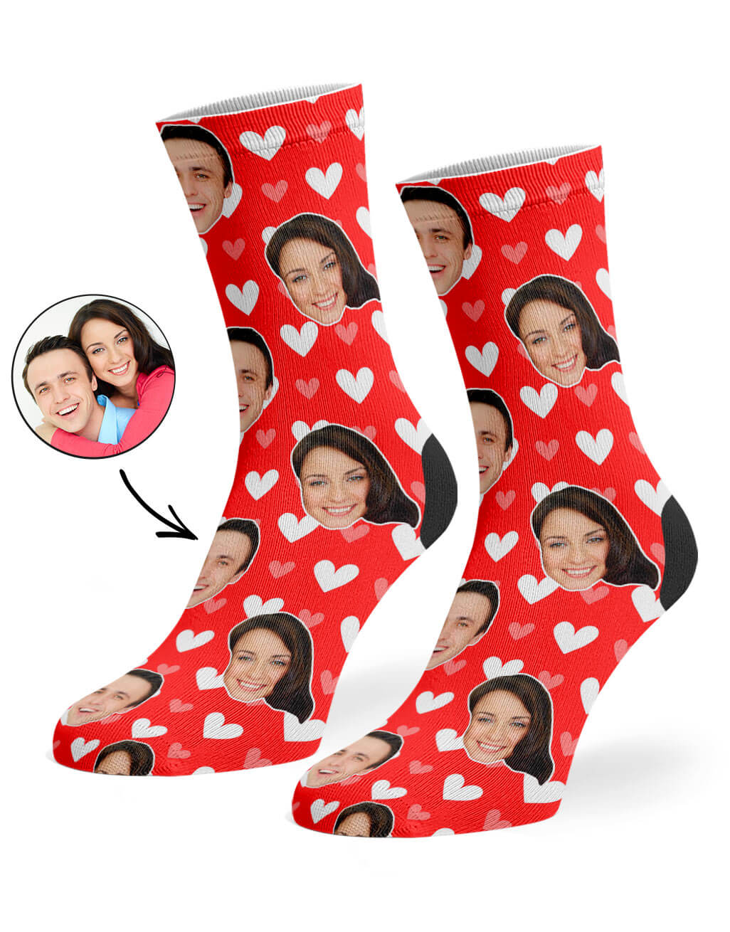 Personalised Hearts Socks