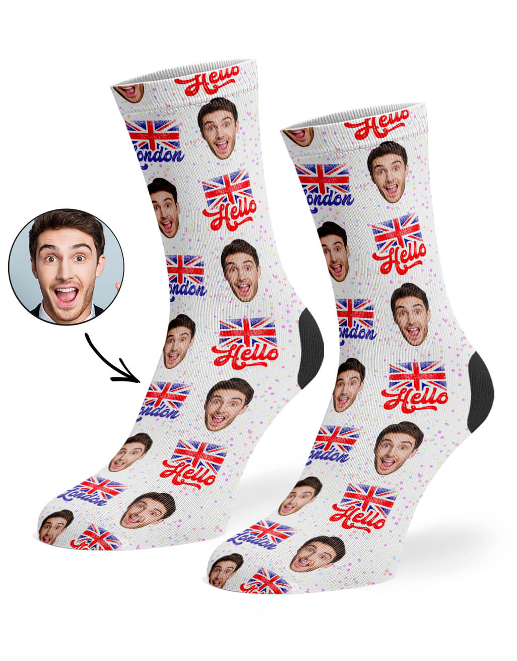 Personalised Hello London Socks