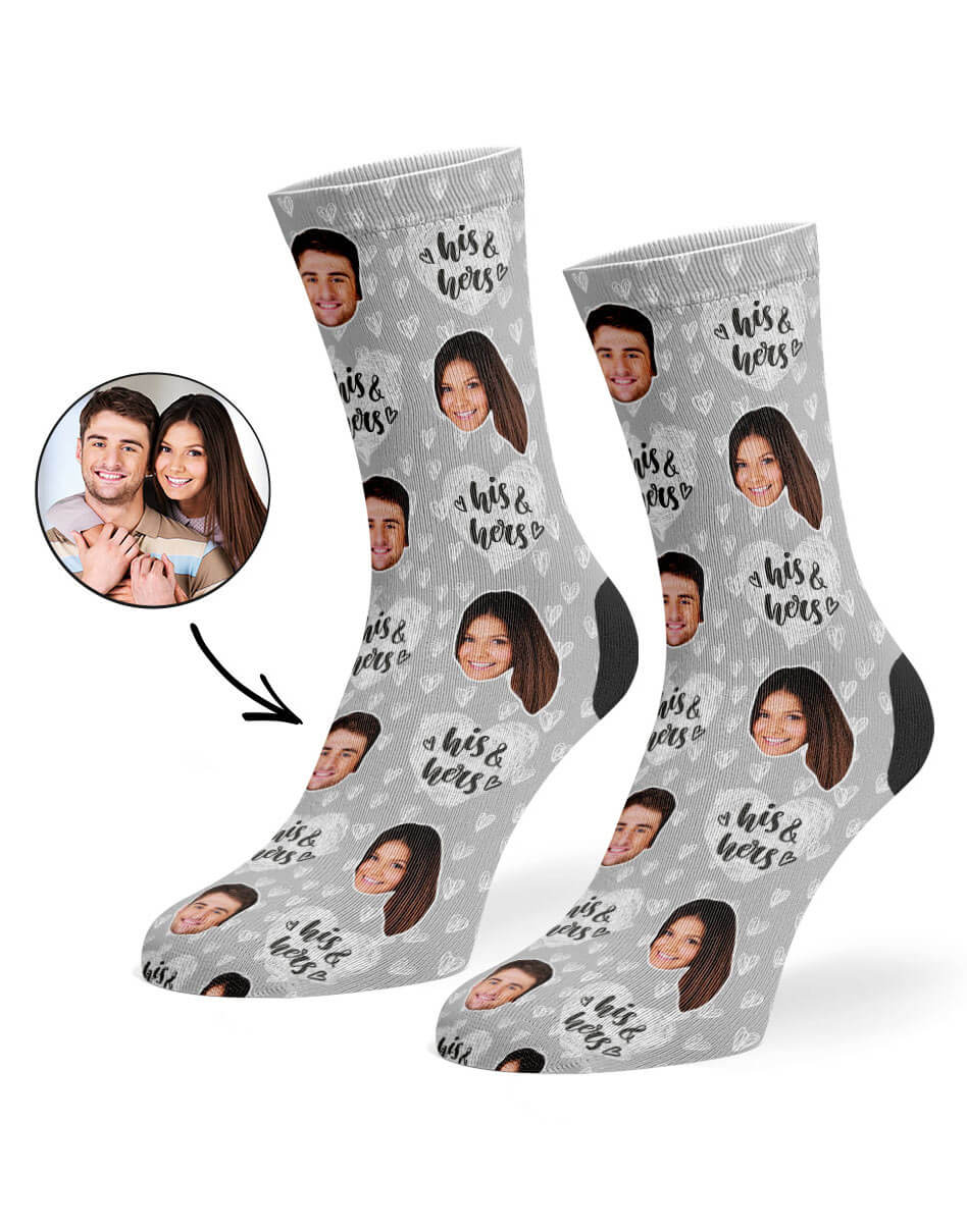 Custom Photo His & Hers Socks