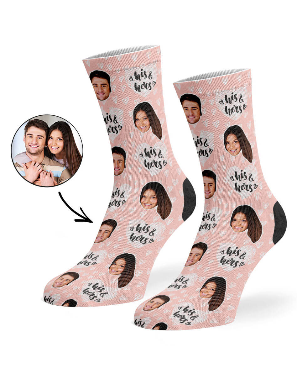 His & Hers Peach Socks