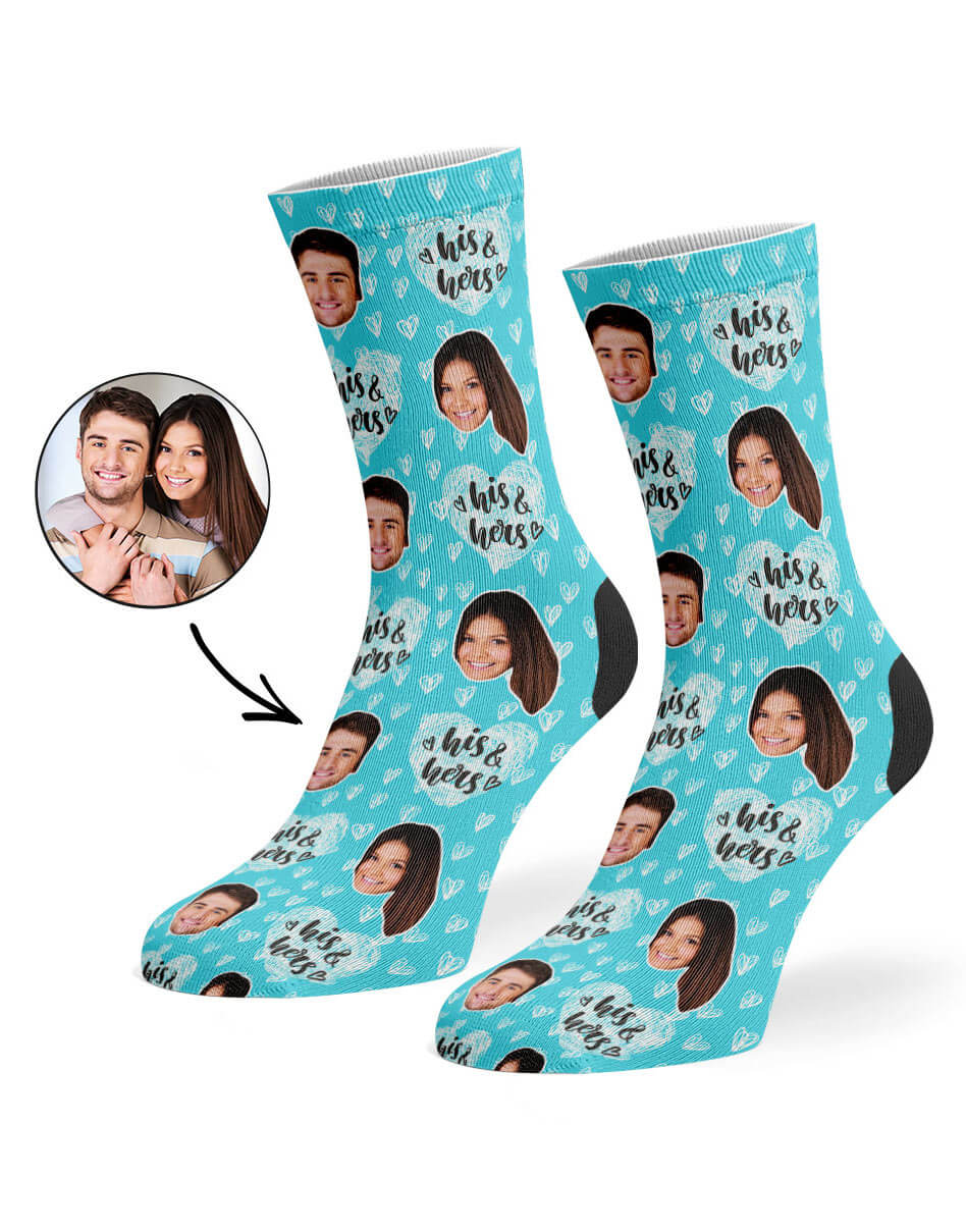 His & Hers Turquoise Socks