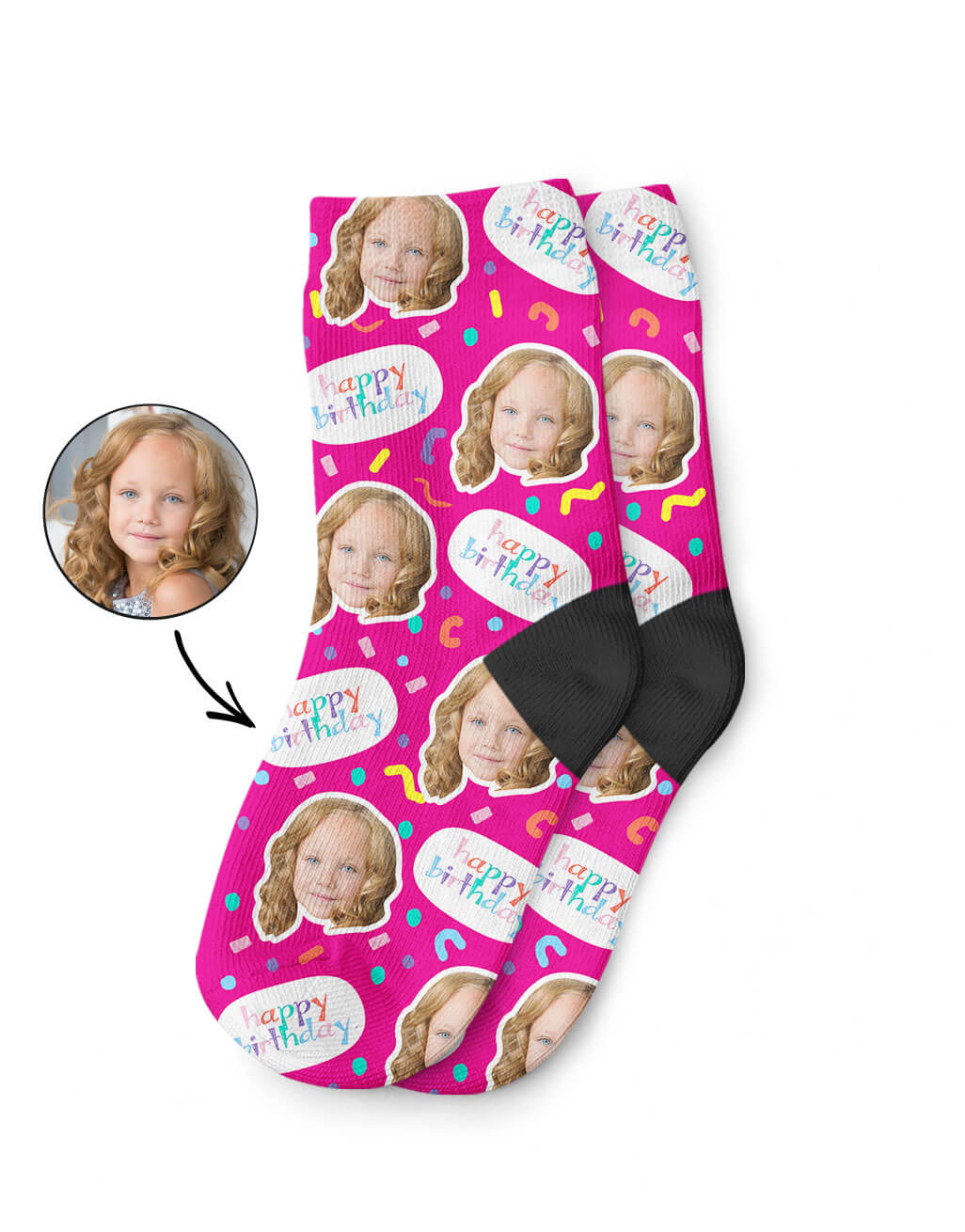 Kids Birthday Photo Socks